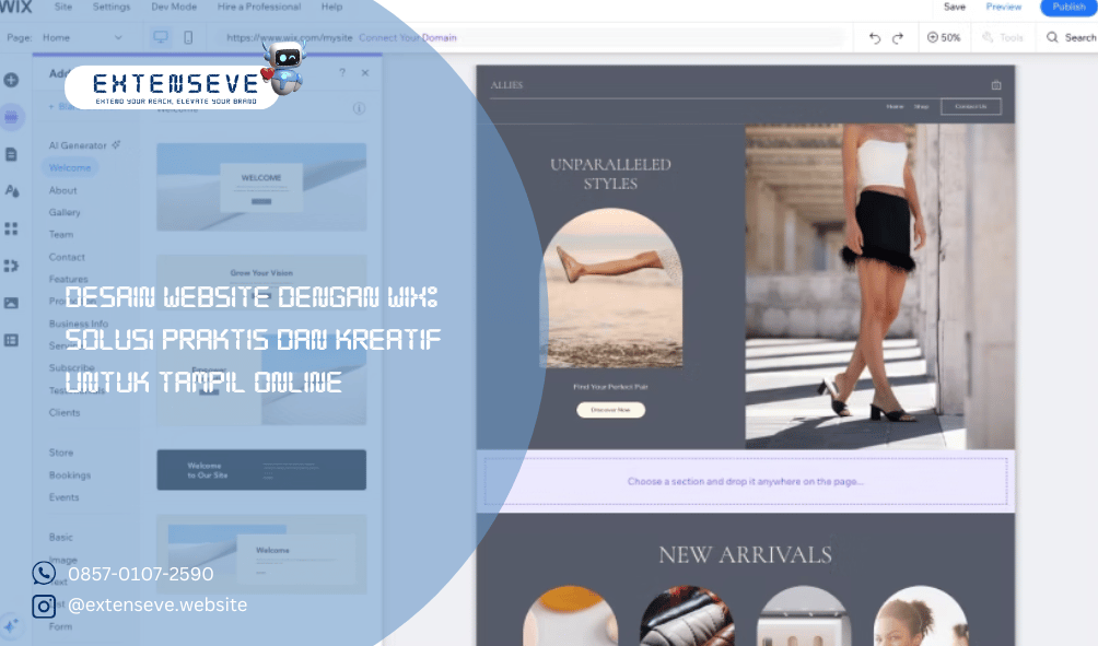 desain website wix